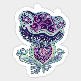 Namaste Frog Sticker